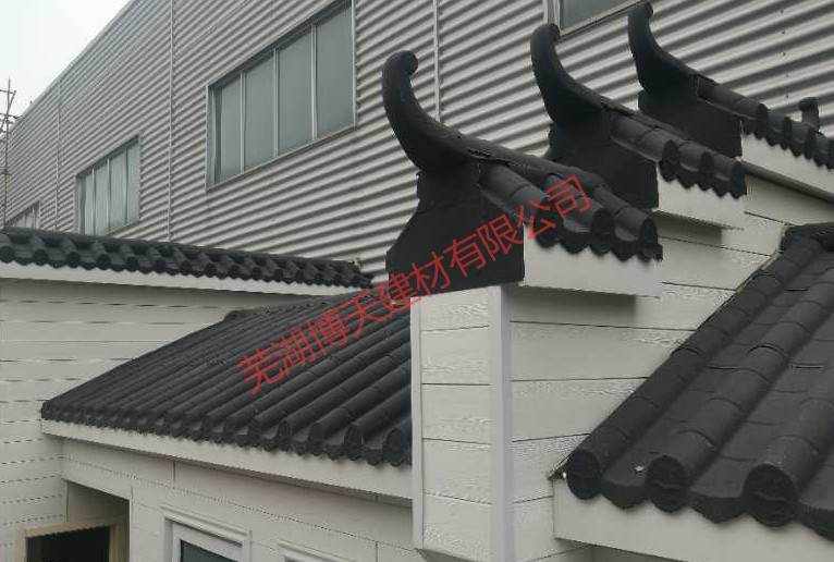 仿古纵横联盟翘角安装